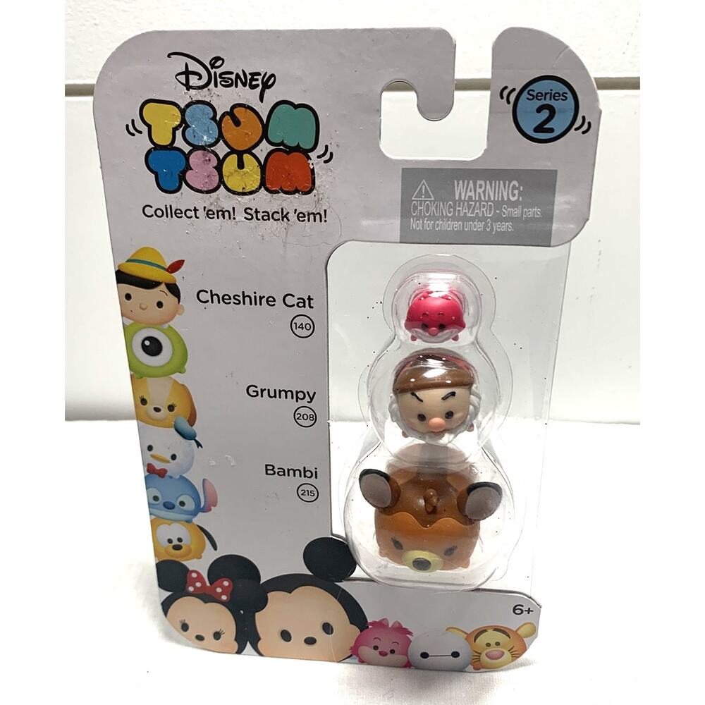 Disney Tsum Tsum Series 2 - Bambi (215), Grumpy (208), Cheshire Cat (140)